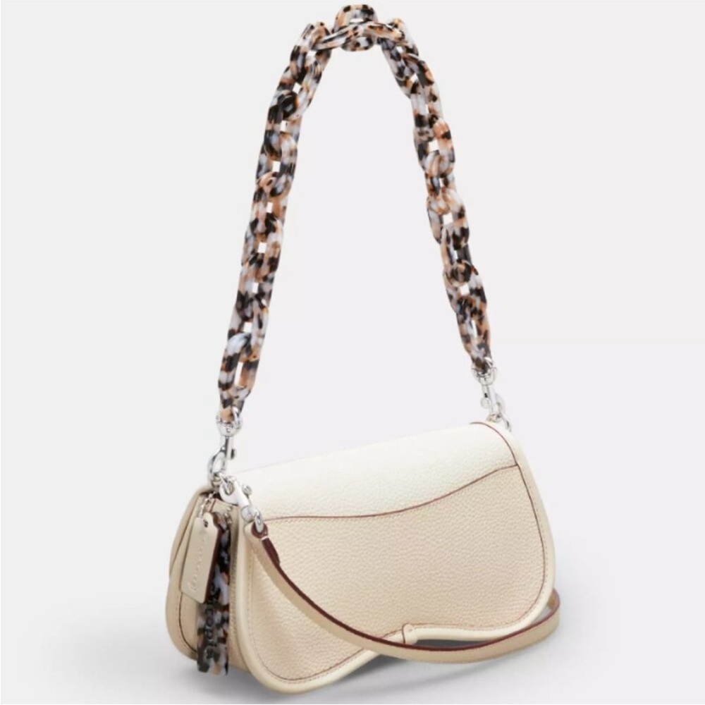 NWT! Coach Wavy Dinky COACHTOPIA LEATHER Resin Chain Purse Shoulder Bag Signatur - Picture 4 of 9